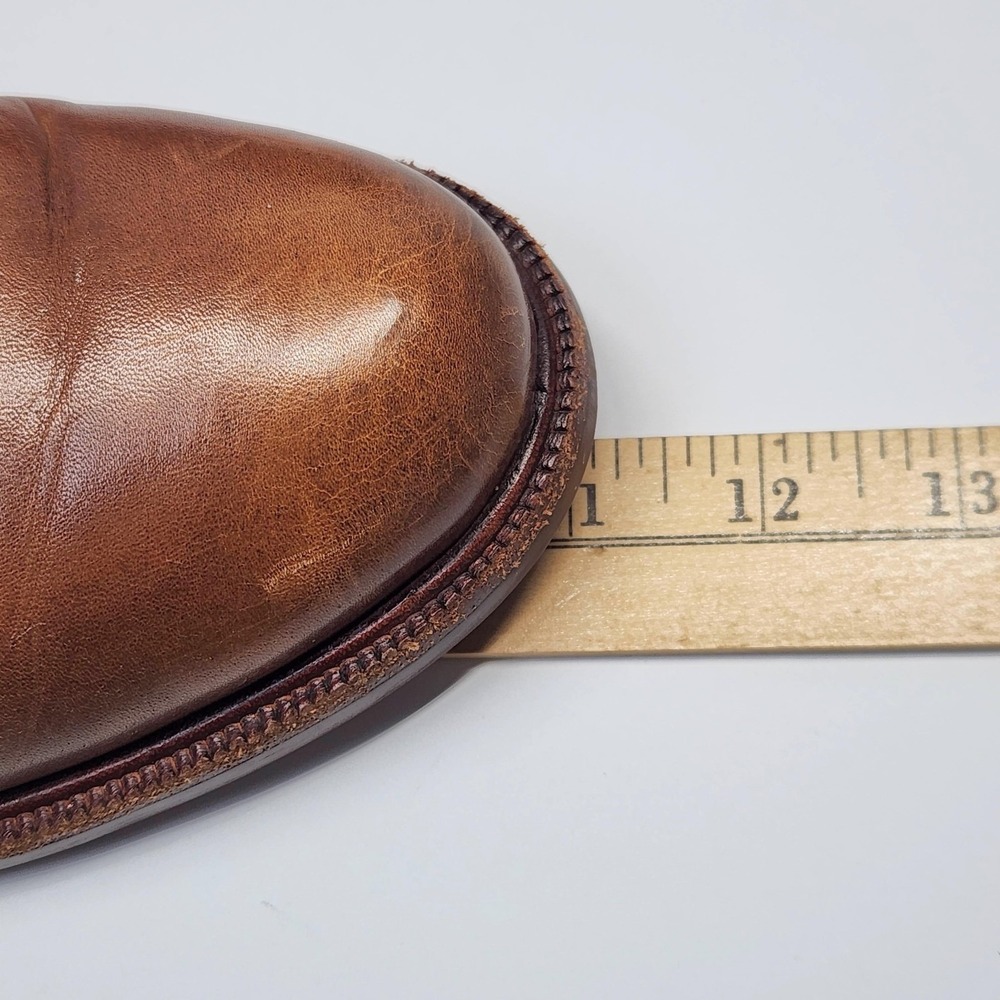 FRYE Slip On Leather Loafers Oxfords Shoes Womens 9.5 M Cognac Brown - Picture 16 of 16